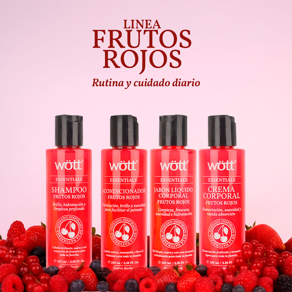 JABON LIQUIDO CORPORAL FRUTOS ROJOS WOTT 100 ML.