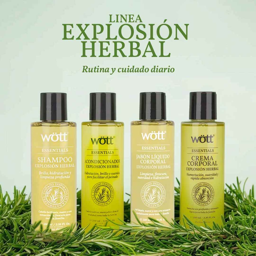 JABON LIQUIDO CORPORAL HERBAL WOTT 100 ML.