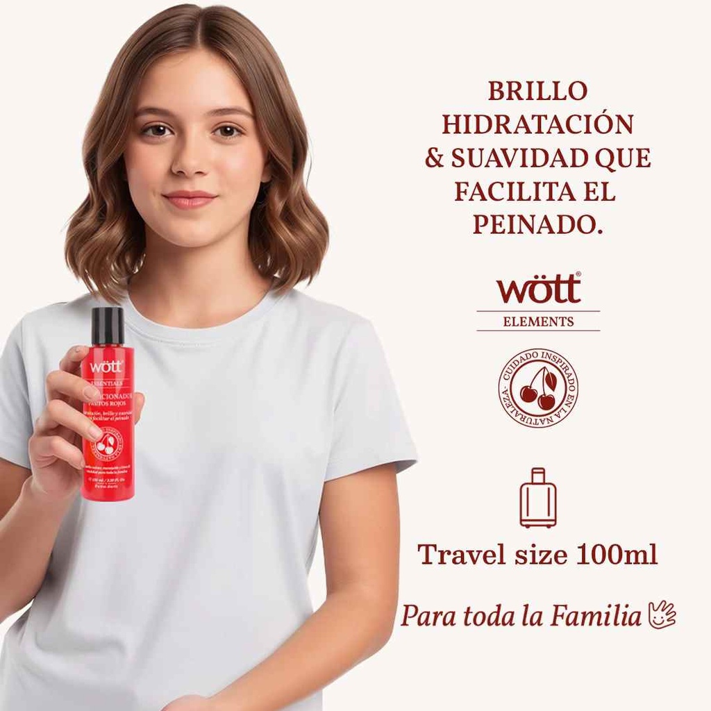 ACONDICIONADOR FRUTOS ROJOS WOTT 100 ML