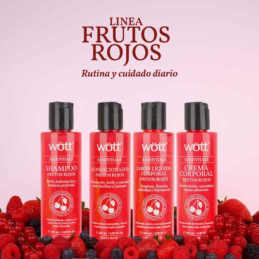 SHAMPOO FRUTOS ROJOS WOTT 100 ML.