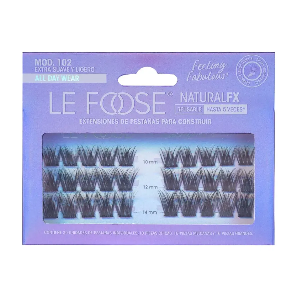 Extensiones De Pestaña Construibles Natural Fx Le Foose 102