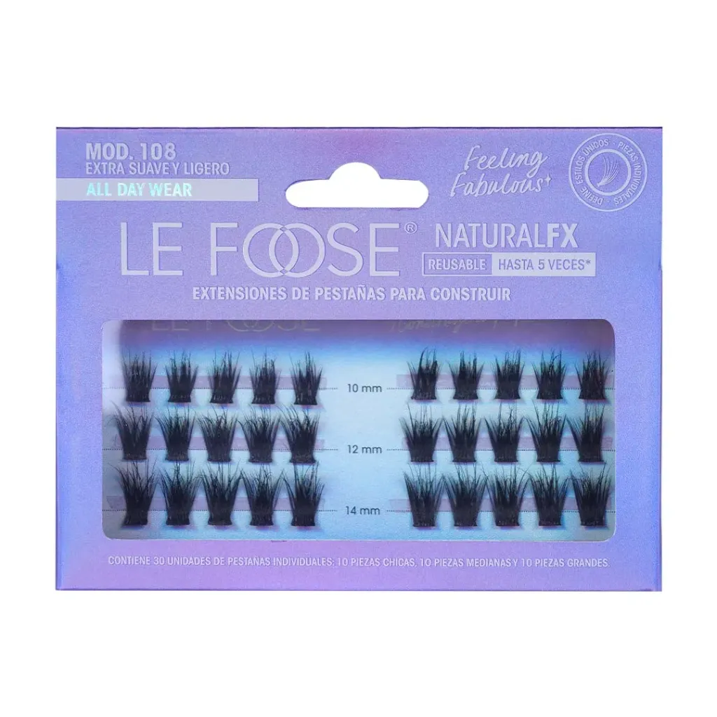 Extensiones De Pestaña Construibles Natural Fx Le Foose 108