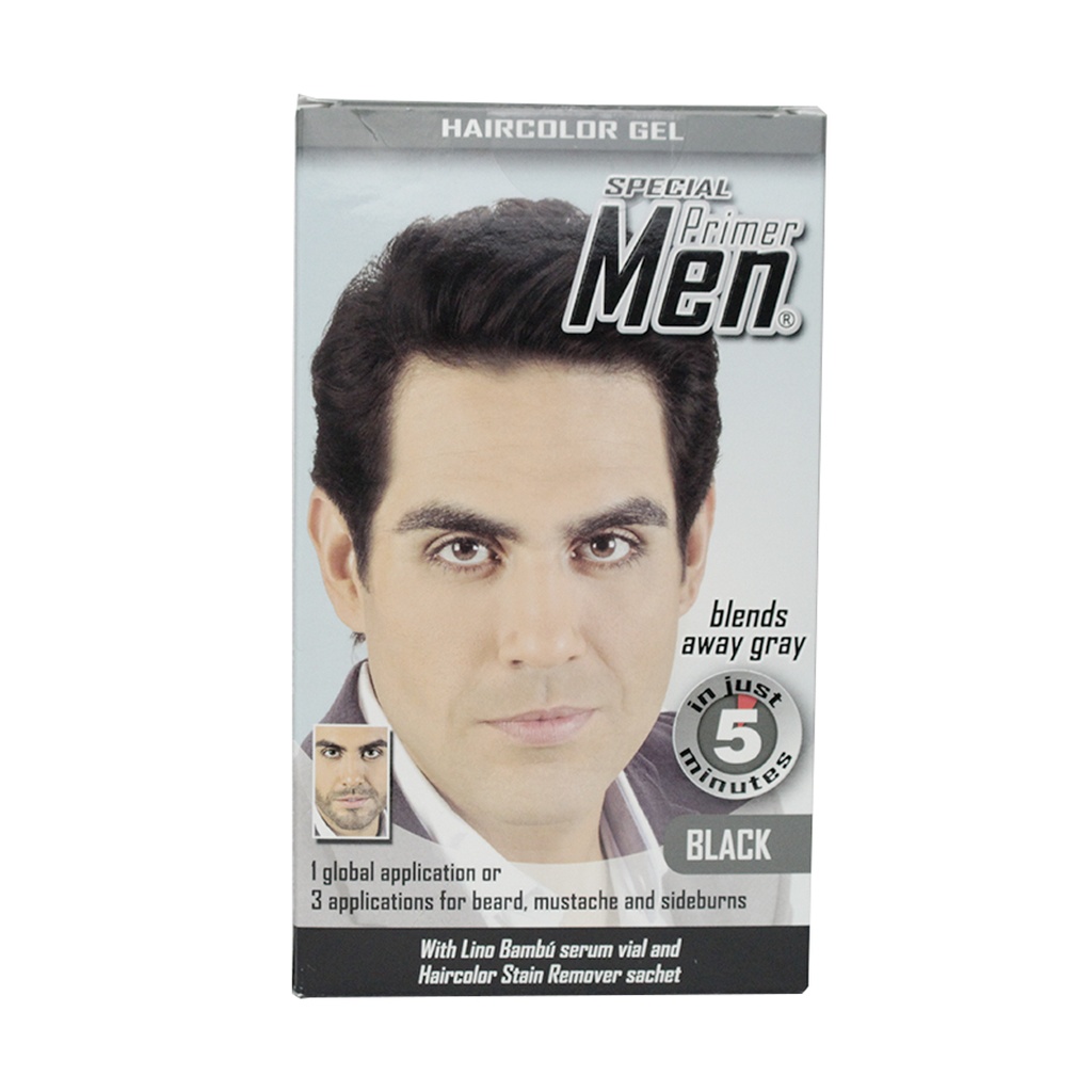[203] TINTE PRIMER MEN NEGRO 43G.