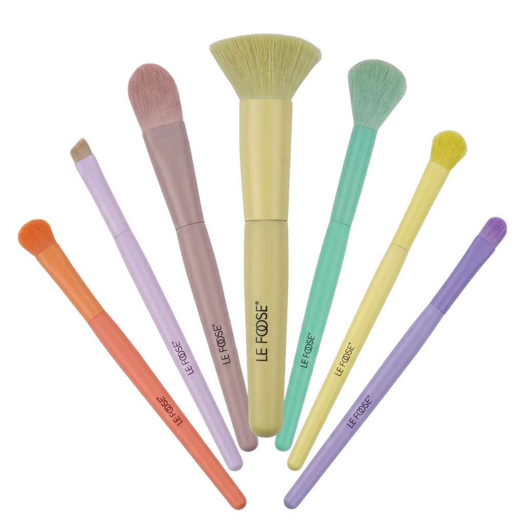 [kit-brocha] Kit de 7 Brochas de Maquillaje Le Foose para Rostro y Ojos