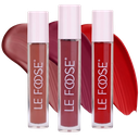Kit de 3 Labiales Líquidos Lefoose en Tonos Nude, Rosa y Rojo