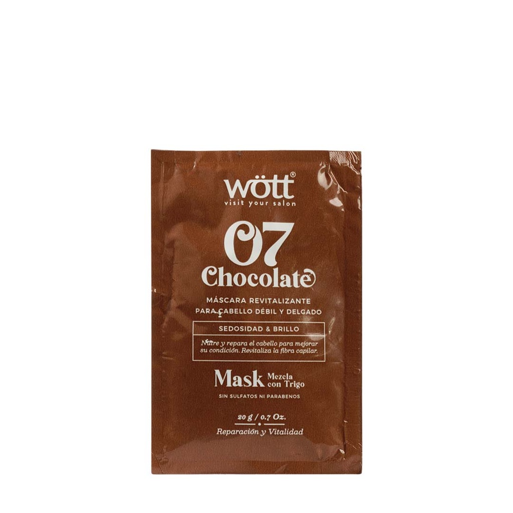 [CHOC-07-05] MASCARILLA EN SOBRE CHOCOLATE DE WOTT 07
