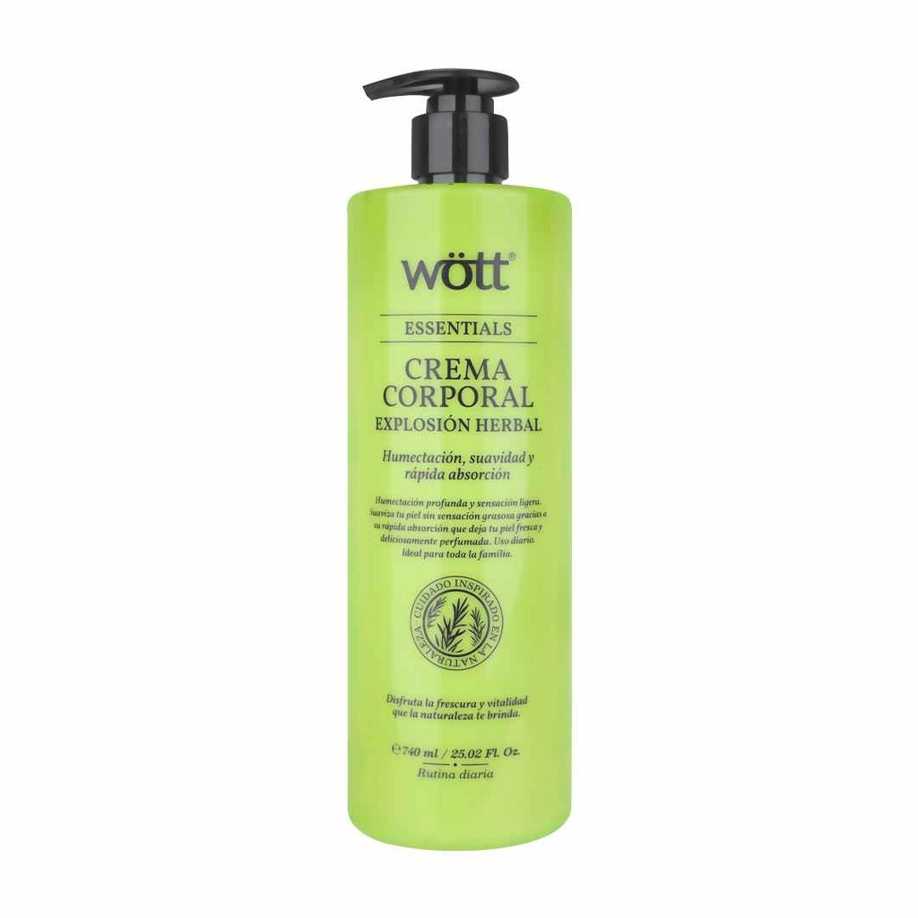 [WH-CREM] CREMA CORPORAL HERBAL WOTT 740 ML