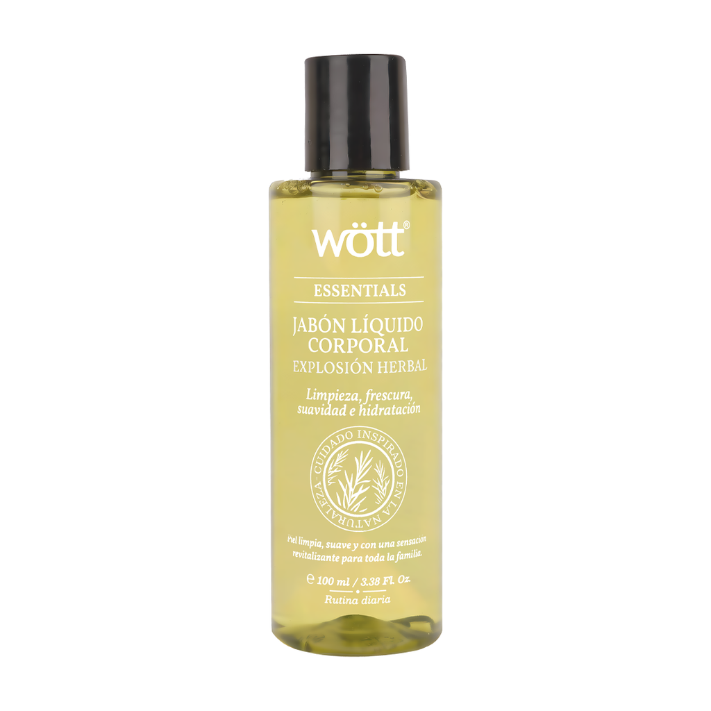 [MINI-JABHERB] JABON LIQUIDO CORPORAL HERBAL WOTT 100 ML.
