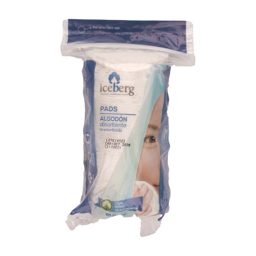ALMOHADILLA FACIAL ICEBERG C/ 60 0 100 PIEZAS