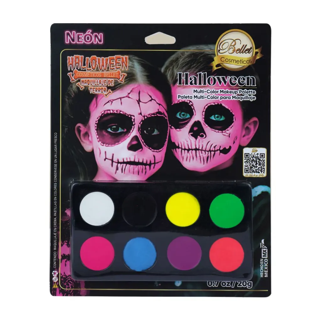 [PALETA-HALLOWEEN-N] PALETA DE MAQUILLAJE HALLOWEN NEON 0889