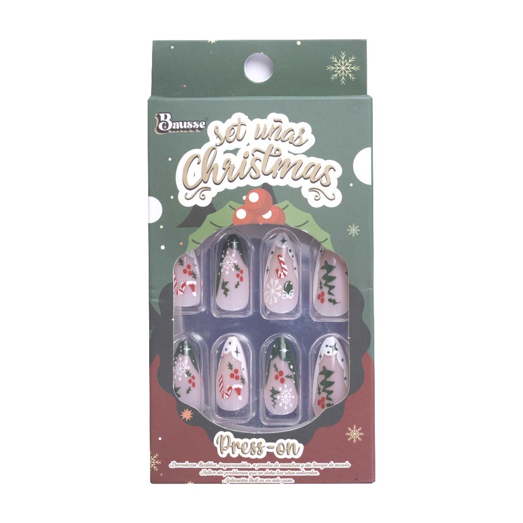 UÑAS CON DECORACION NAVIDEÑA (carmelo)