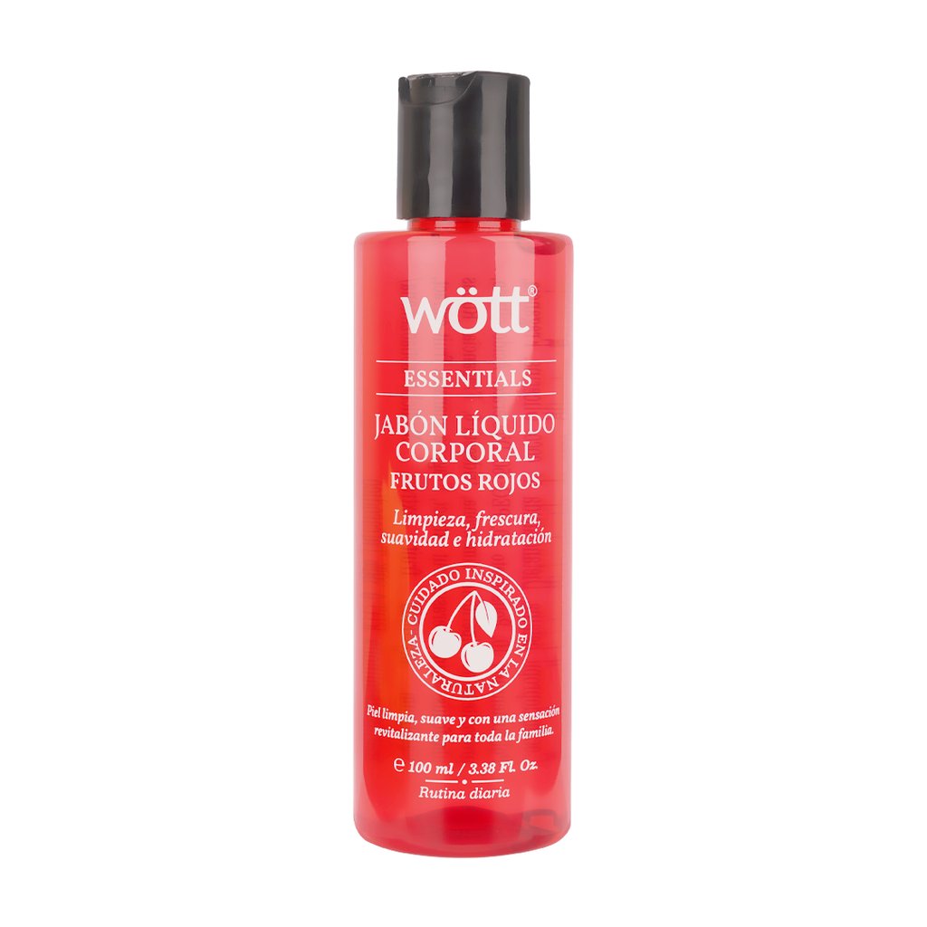JABON LIQUIDO CORPORAL FRUTOS ROJOS WOTT 100 ML.