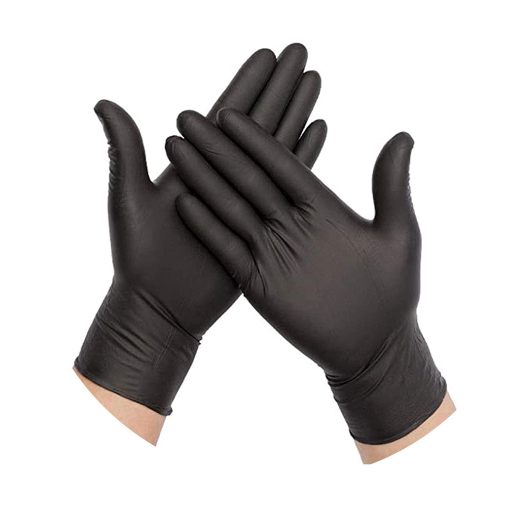 PAR DE GUANTES DESECHABLE NEGRO