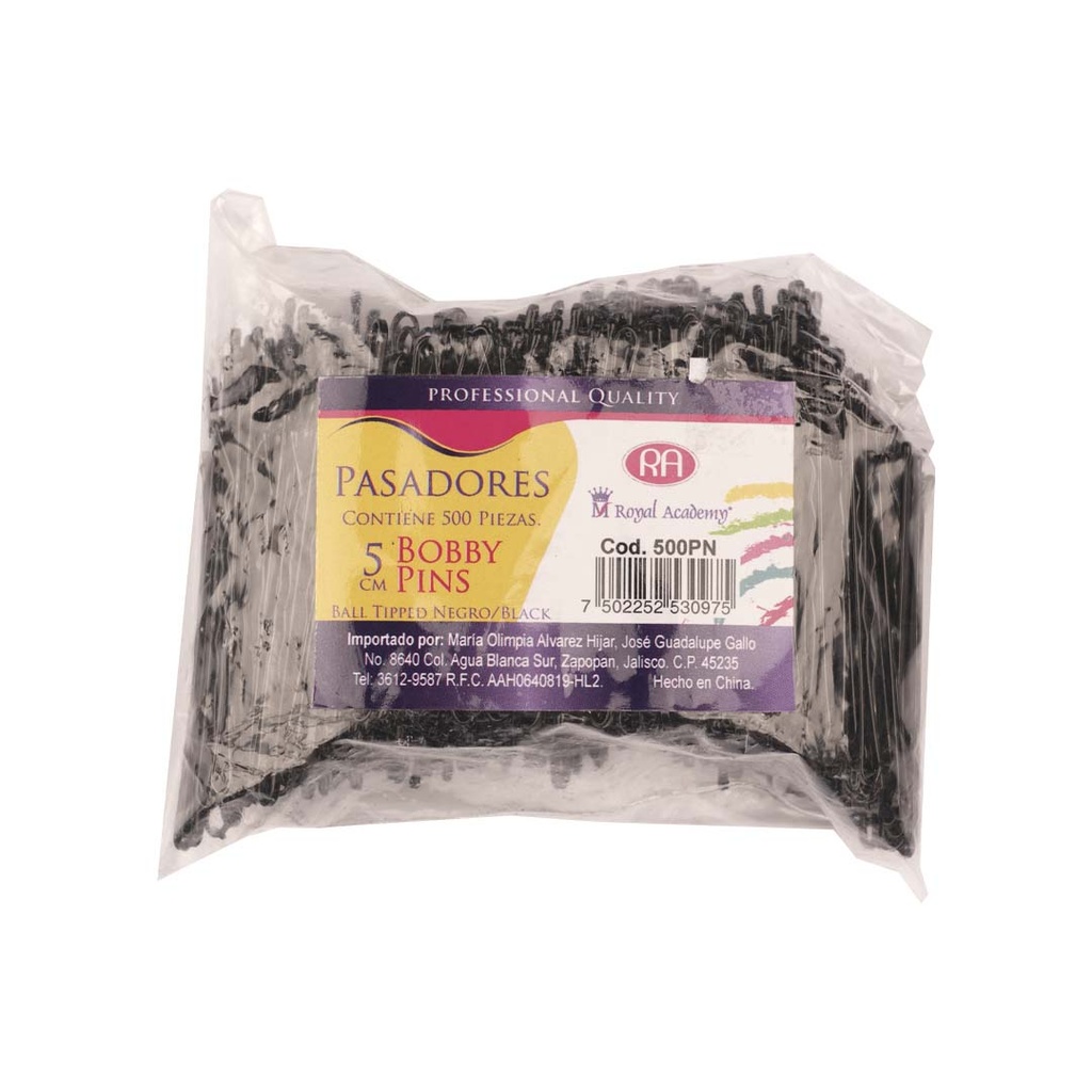 [500PN] BOLSA CON PASADOR NEGRO C/500 ROYAL