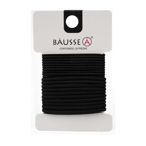 [M1371] PAQUETE DE LIGAS NEGRAS C/20 BAUSSE